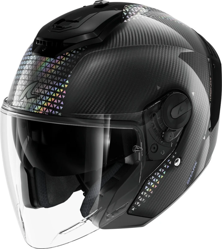 Image of Shark RS Jet Carbon Ikonik Jet Helmet, black-silver, Size XL for Men