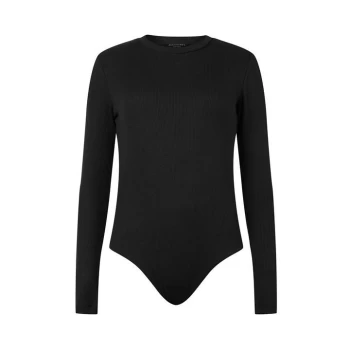 Image of AllSaints Molly Long Sleeve Bodysuit - Black