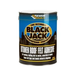 Image of Everbuild Black Jack 904 Bitumen Roof Felt Adhesive 1 litre
