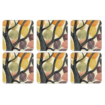 Image of Pimpernel Set of 6 Coasters - Dancing Branche