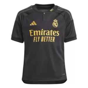 Image of adidas Real Madrid Third Shirt 2023 2024 Juniors - Black