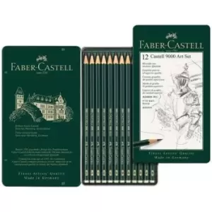Image of Faber Castell Castell 9000 Art Graphite Pencil Set Set of 12