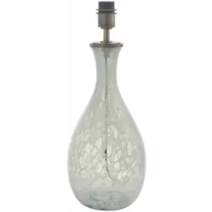 Image of Large White & Grey Glass Table Lamp Light Base - Brushed Bronze Metalwork