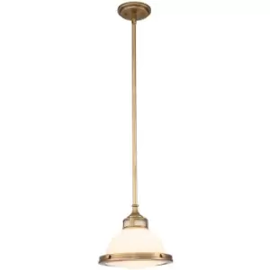 Image of Elstead Hinkley Amelia Dome Pendant Ceiling Light Heritage Brass
