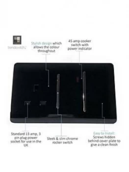 Image of Trendiswitch 13Amp Cooker Switch & Socket Std Black