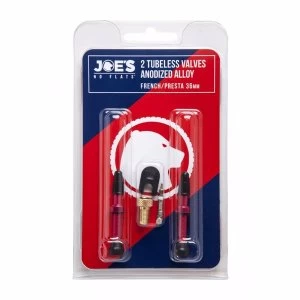 Image of Joe's No Flats 2 Tubeless 36mm French Valves Red