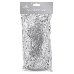 Image of Festive Wonderland Foil Shredded Christmas Decoration (One Size) (Silver) - Silver