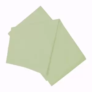 Image of Belledorm Brushed Cotton Flat Sheet (Double) (Green Apple)