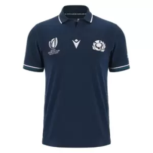 Image of Macron Scotland Rugby Classic Home Shirt 2023 2024 Adults - Blue