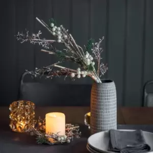 Image of Crossland Grove White Frosted Berry Paper Bark Spray (3pk) 550mm