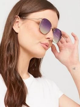 Image of Quay Australia Quay X Chrissy Jezabell Rimless Round Sunglasses