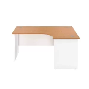 Image of 1600 X 1200 Panel Right Hand Radial Desk Nova Oak-White