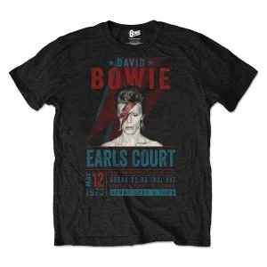 Image of David Bowie - Earls Court '73 Unisex Medium T-Shirt - Black