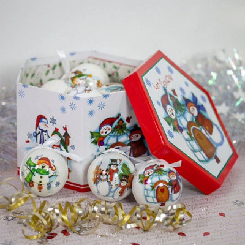 Image of Christmas Workshop 14pc Snowmen Decoupage Bauble 71580