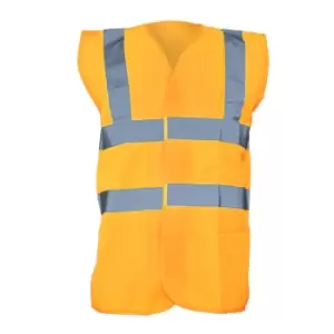 Image of Yoko Unisex Premium Hi-Vis Waistcoat Vest / Jacket (S) (Hi Vis Orange)