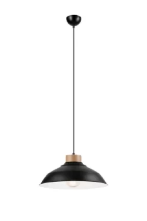 Image of Dome Pendant Ceiling Lights Black, 1x E27