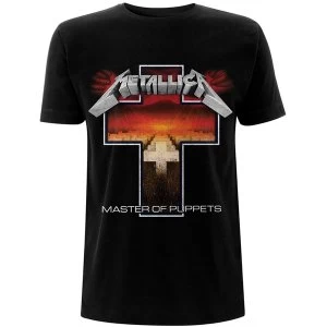 Image of Metallica - Master of Puppets Cross Unisex Medium T-Shirt - Black