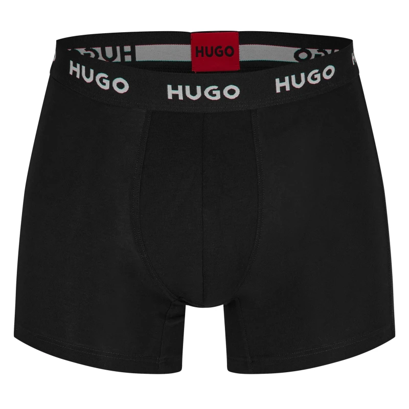 Image of Hugo Mens Triple Pack Trunks Black male Large
