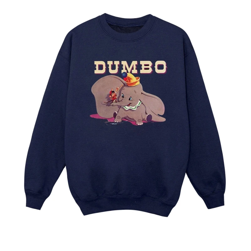 Image of Disney Men Dumbo Timothy's Trombone Sweatshirt in Navy Size: Small Navy S Male 5063376267298