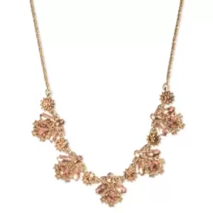 Image of Ladies Marchesa Jewellery Base metal NK 16" FRONTAL-GOLD/PEACH