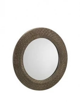 Image of Julian Bowen Cadence Small Round Pewter Wall Mirror