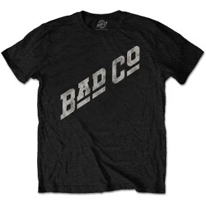 Image of Bad Company - Slant Logo Unisex Medium T-Shirt - Black