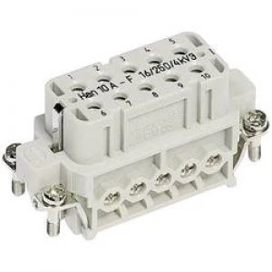 Image of Harting 09 20 010 2812 Han 10A F s Industrial Connector Series Han A Inserts