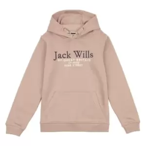 Image of Jack Wills Kids Batsford Script Logo Hoodie - Brown