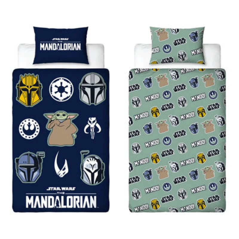 Image of The Mandalorian The Mandalorian Friend Single Duvet Blue unisex Single