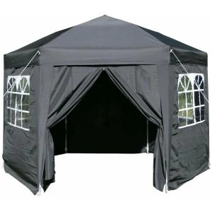 Image of Airwave Hexagon Gazebo 3.5 Black - Garden & Outdoor