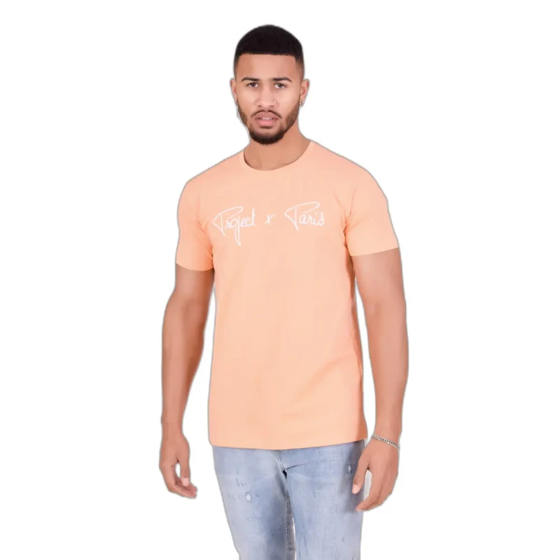 Image of Project X Paris Logo embroidery T-Shirt Project X Paris Basic Orange Male S