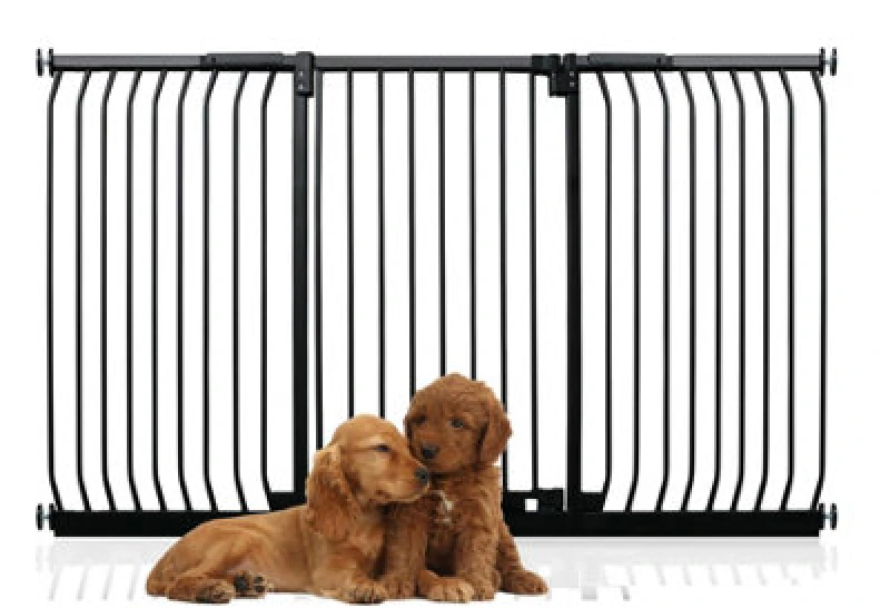 Image of Bettacare Extra Tall Elite Dog Gate, 197Cm - 206Cm, Matt Black, Extra Tall 96.8Cm In Height, Pressure Fit Pet Gate