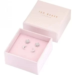 Image of Ted Baker Ladies Base metal Pave Star Crescent Moon Gift Set Moanny Pave Star/Crescent Moon Multi Earring Gift Set