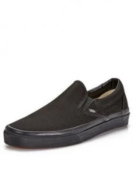 Image of Vans Classic Slip-On Plimsolls, Black, Size 9, Men