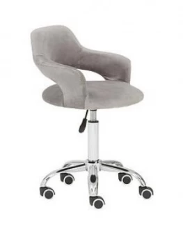 Image of Premier Housewares Georgie Velvet Office Chair- Grey