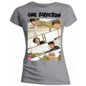 Image of One Direction Band Sliced Skinny Grey TS: Medium