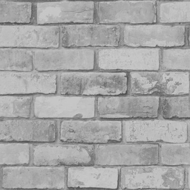 Image of Debona Glitter Brick Charcoal Wallpaper 9804