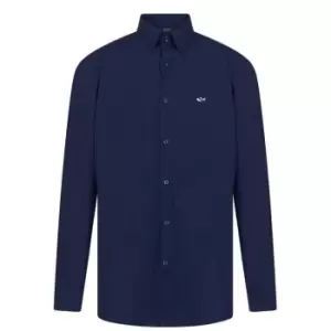 Image of Paul And Shark Cotton Long Sleeve Shirt - Blue