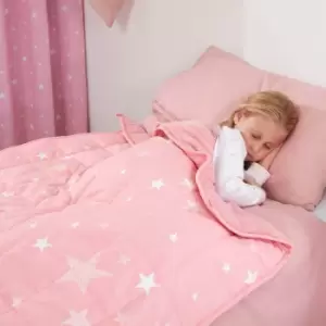 Image of Dreamscene Kids Star Teddy Weighted Blanket - Blush 3kg
