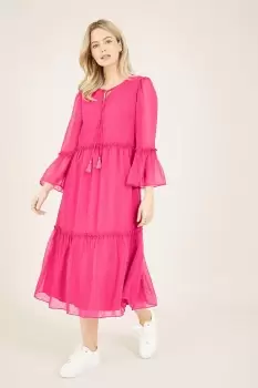 Image of Dobby Spot Kathryn' Midi Dress