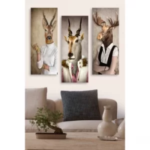 Image of MDF0076 Multicolor Decorative MDF Painting (3 Pieces)