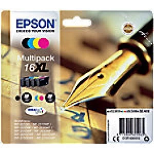 Image of Epson Pen and Crossword 16XL Black And Tri Colour Ink Cartridge