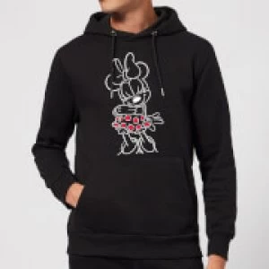 Image of Disney Mini Mouse Line Art Hoodie - Black
