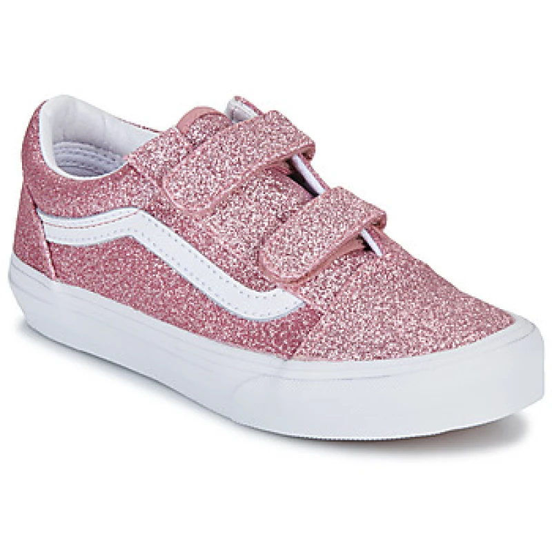 Image of Vans rose gold old skool v glitter Girls Junior trainers Rose Gold UK 10 (EU 27)