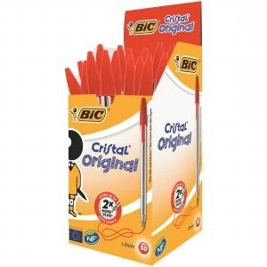Image of Bic Cristal Ball Pen Med Rd Pack of 50