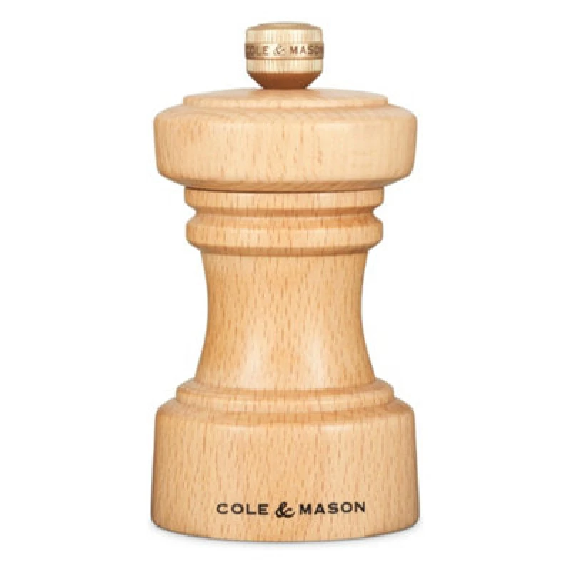 Image of Cole & Mason Hoxton Natural Wood Salt Mill 104mm - Brown