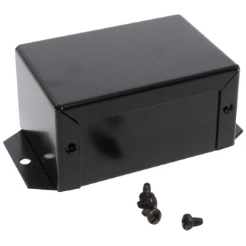 Image of Hammond 1411FBDBK Utility Metal Flanged Case 81x56x41mm Aluminium ...