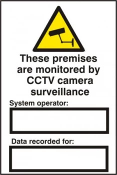 Image of These Premises Are Monitored By CCTV Camera Surveillance - PVC