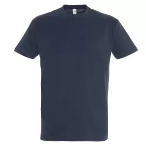 Image of SOLS Mens Imperial Heavyweight Short Sleeve T-Shirt (S) (Navy)