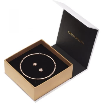 Image of Ladies Karen Millen Crystal Sprinkle Bangle & Earring Set